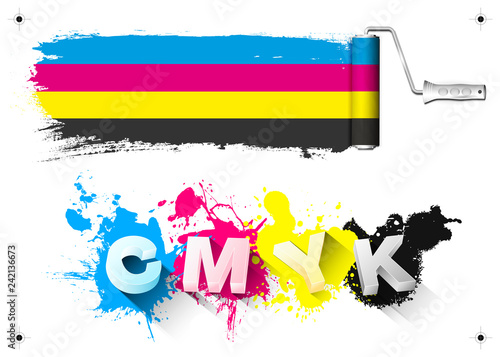 CMYK print design elements