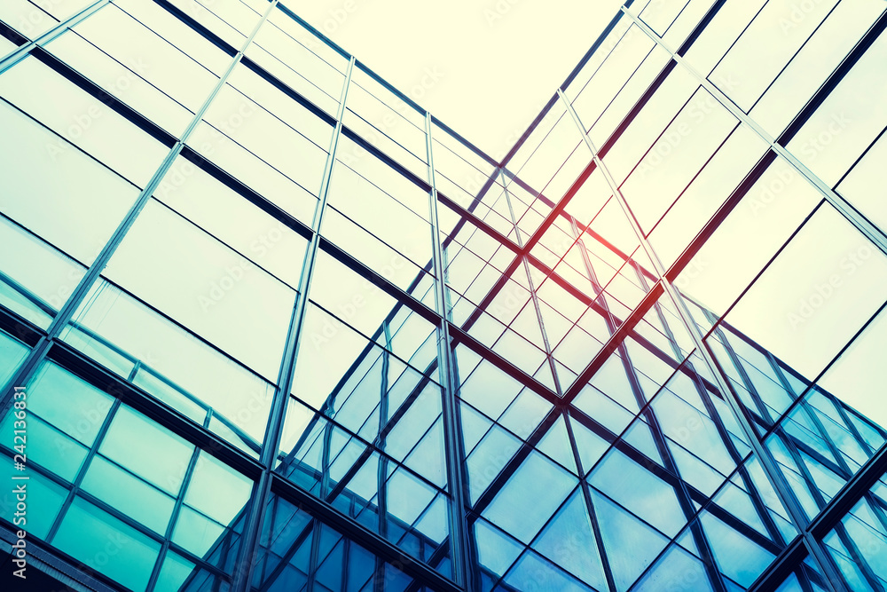 Architecture details Modern Building Glass facade Business background Architecture details Modern Building Glass facade Business background