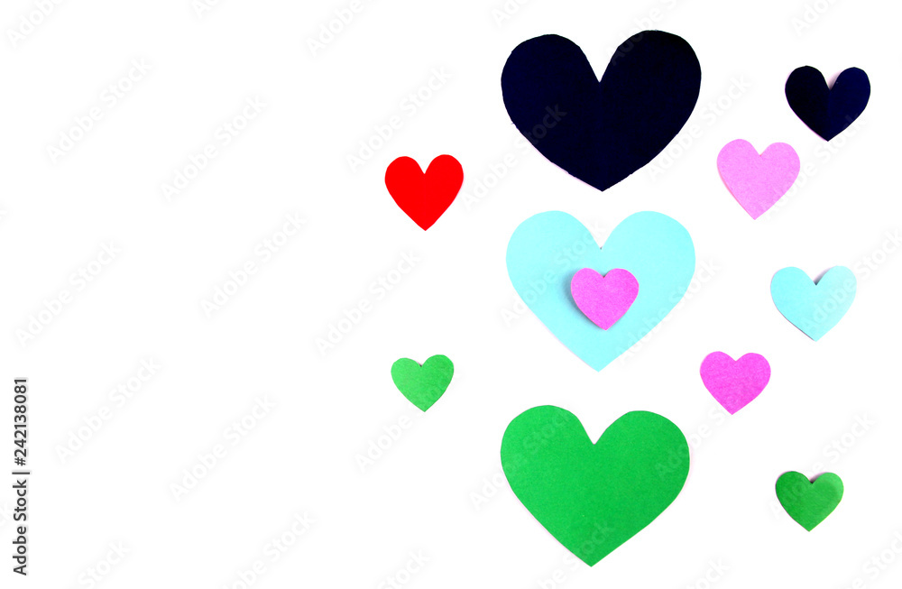 Heart shape on Valentines Day and white background. Heart shape on Valentines Day and white background.