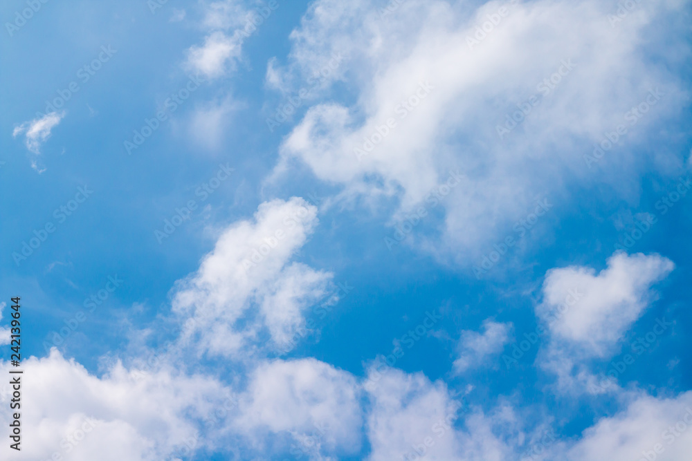 Sky is blue with white clouds. The beauty of nature Sky is blue with white clouds. The beauty of nature