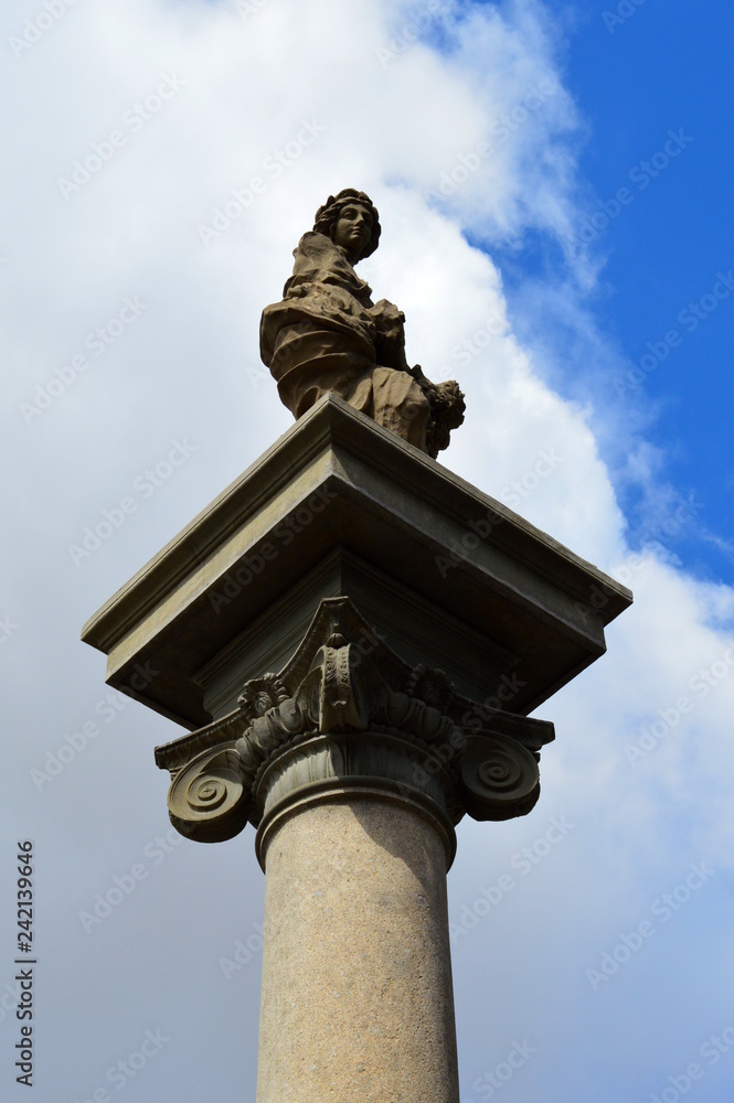 Statue on a column, Florence, Italy Statue on a column, Florence, Italy