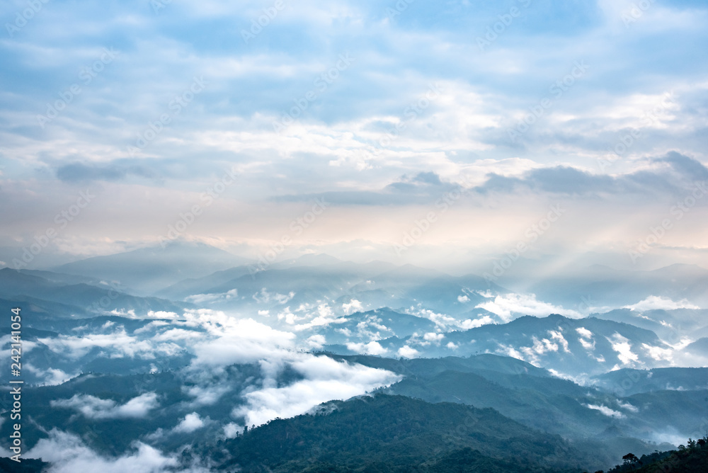 Mountain peaks sunlight landscape Mountain peaks sunlight landscape
