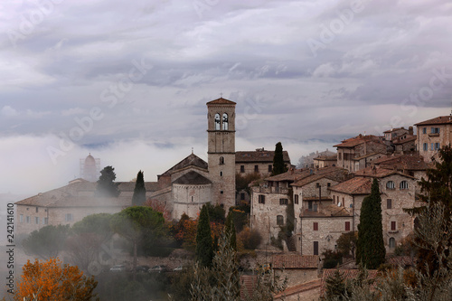 Fog over Assisi, Italy