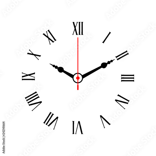 Clock with roman numerals