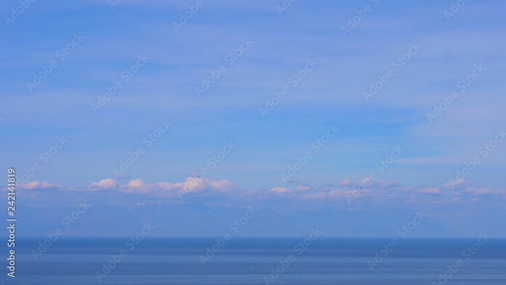 Fototapeta premium Beautiful view of Lake Baikal Olkhon Island in a sunny day, Irkutsk Russia