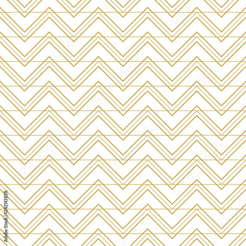 Black and white linear chevron, zigzag. Seamless vector pattern.