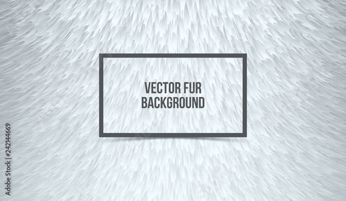 Abstract gray furry background, imitation synthetic fur. Vector texture