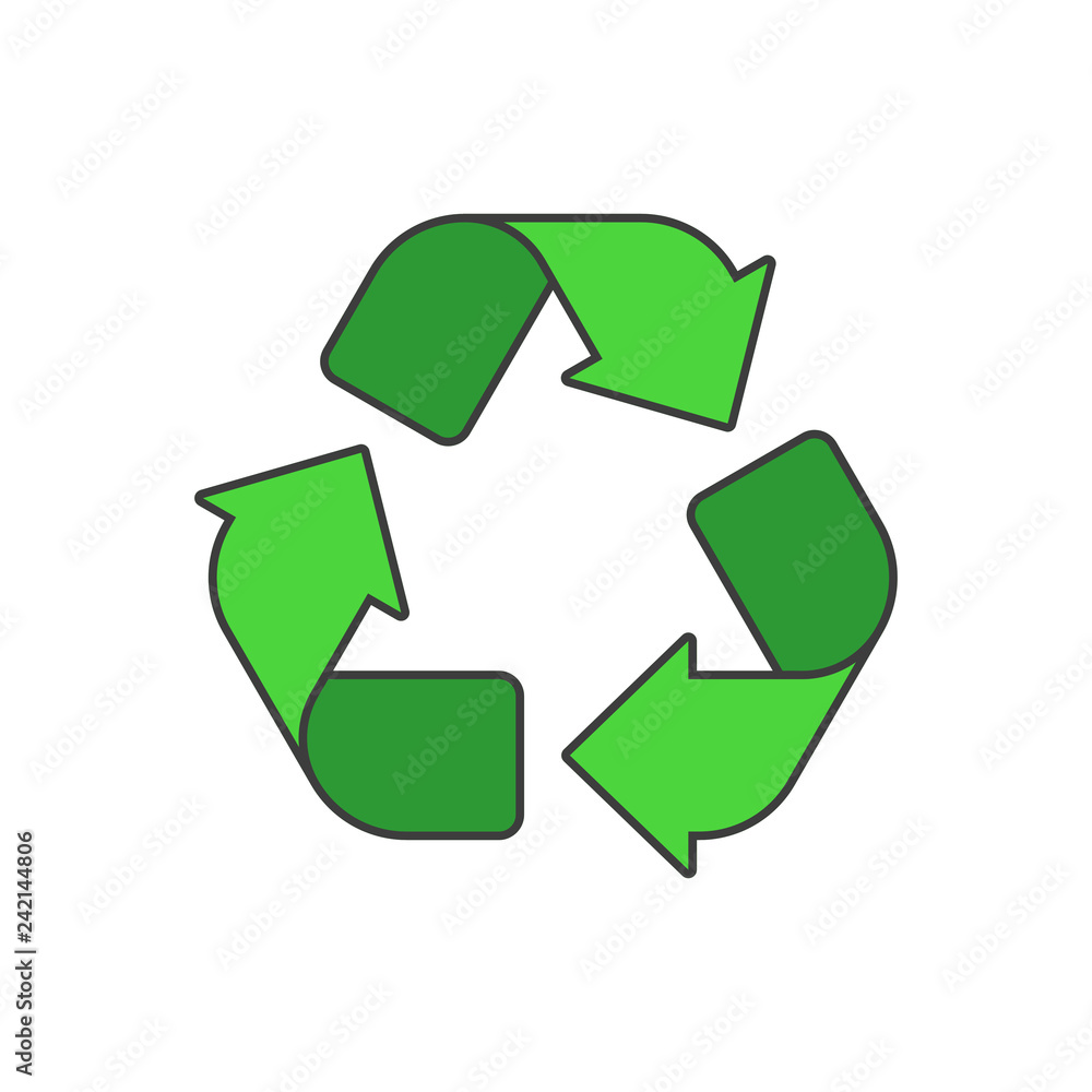 Obraz premium Vector recycle icon.