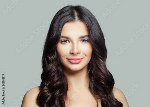 Cheerful girl. Smiling woman portrait
