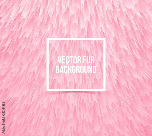 Abstract rose furry background, imitation synthetic fur. Vector texture