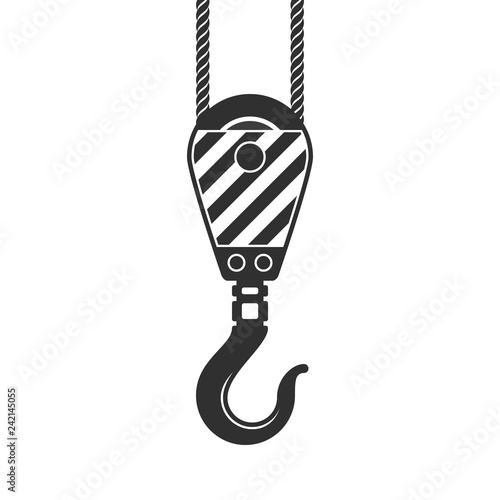 Industrial crane hook icon.