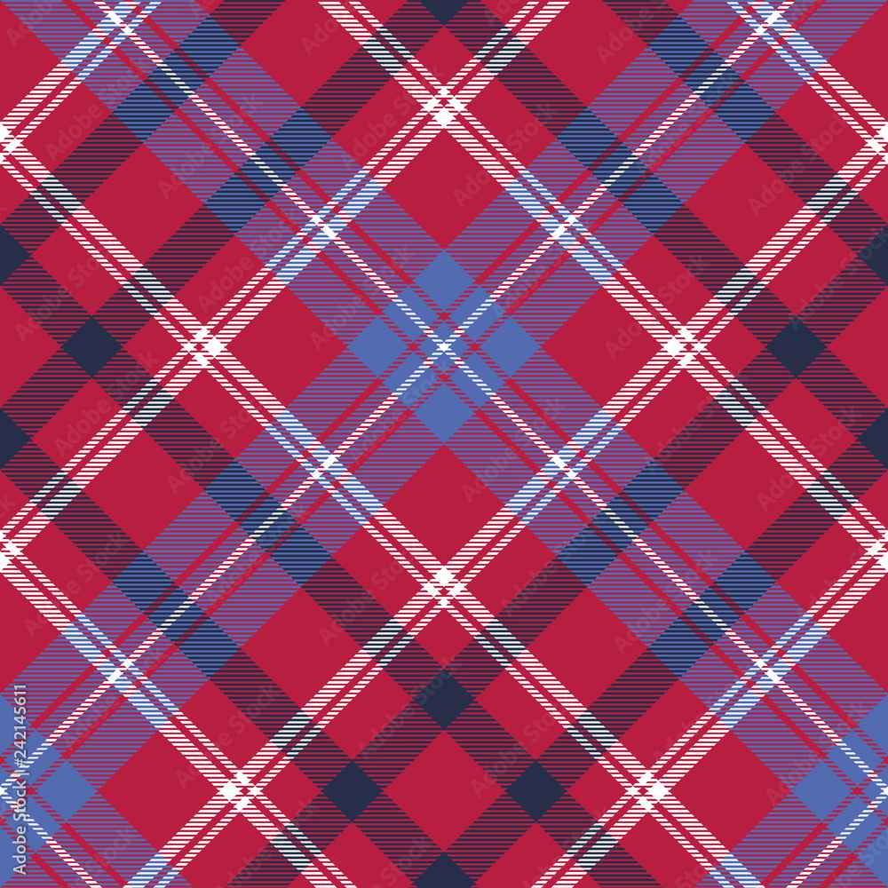 Red tartan plaid seamless fabric texture Red tartan plaid seamless fabric texture