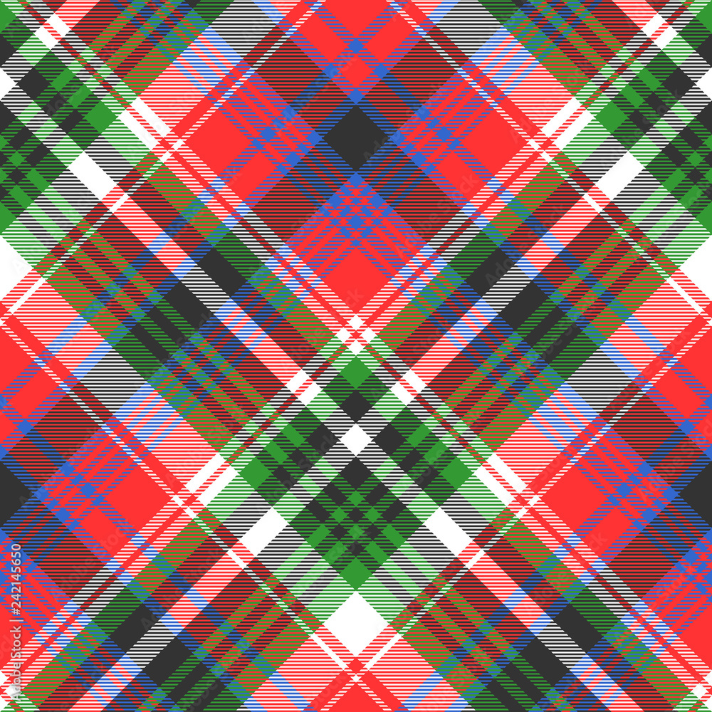 Red green color check seamless fabric texture Red green color check seamless fabric texture