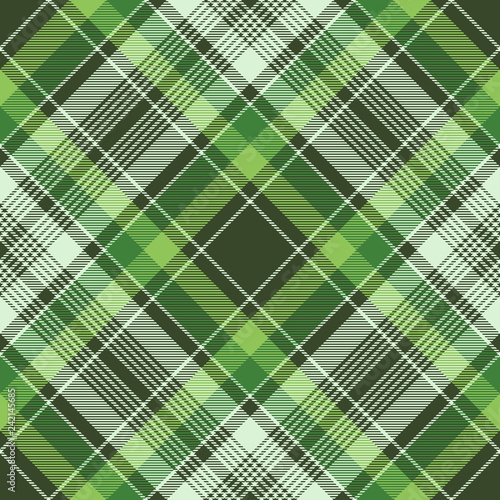 Green irish check fabric plaid seamless fabric texture