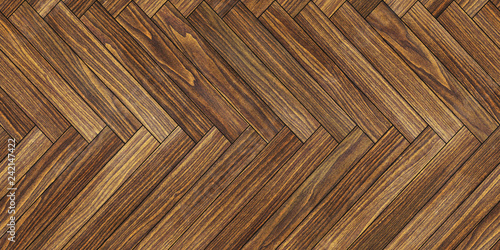 Seamless wood parquet texture horizontal herringbone brown