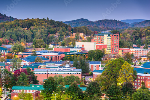 Boone, North Carolina, USA campus and town skyline photo