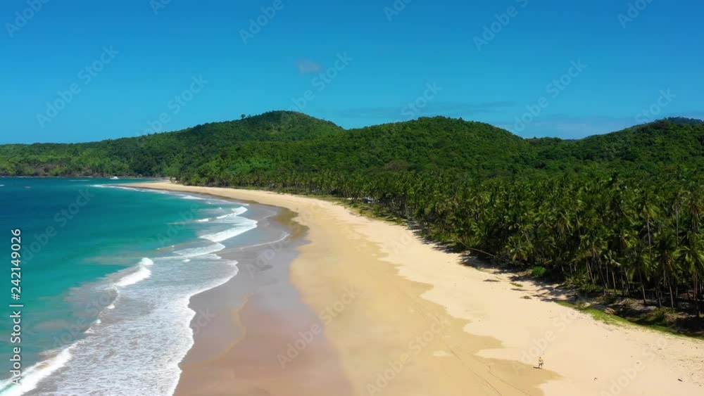 Beach in aerial view, El Nido Philippines Beach in aerial view, El Nido Philippines