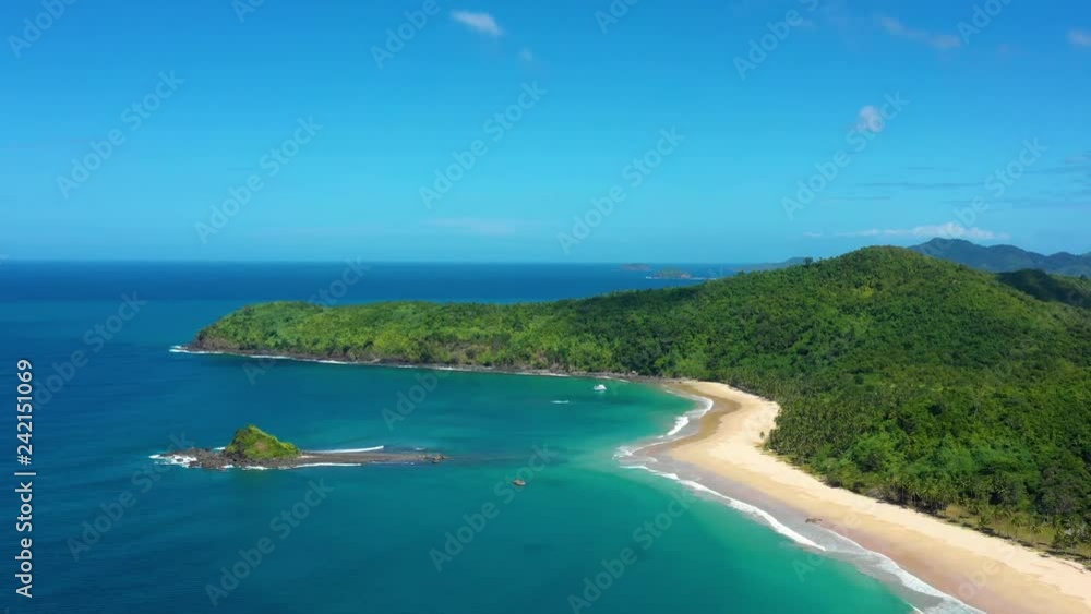 Beach in aerial view, El Nido Philippines Beach in aerial view, El Nido Philippines