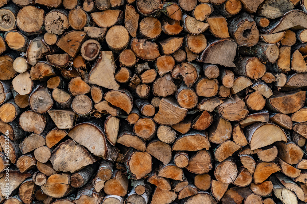 pile of stacked chopped woods for heating pile of stacked chopped woods for heating