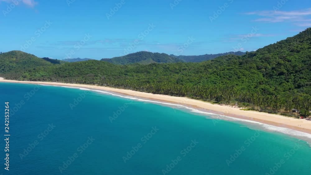 Beach in aerial view, El Nido Philippines Beach in aerial view, El Nido Philippines