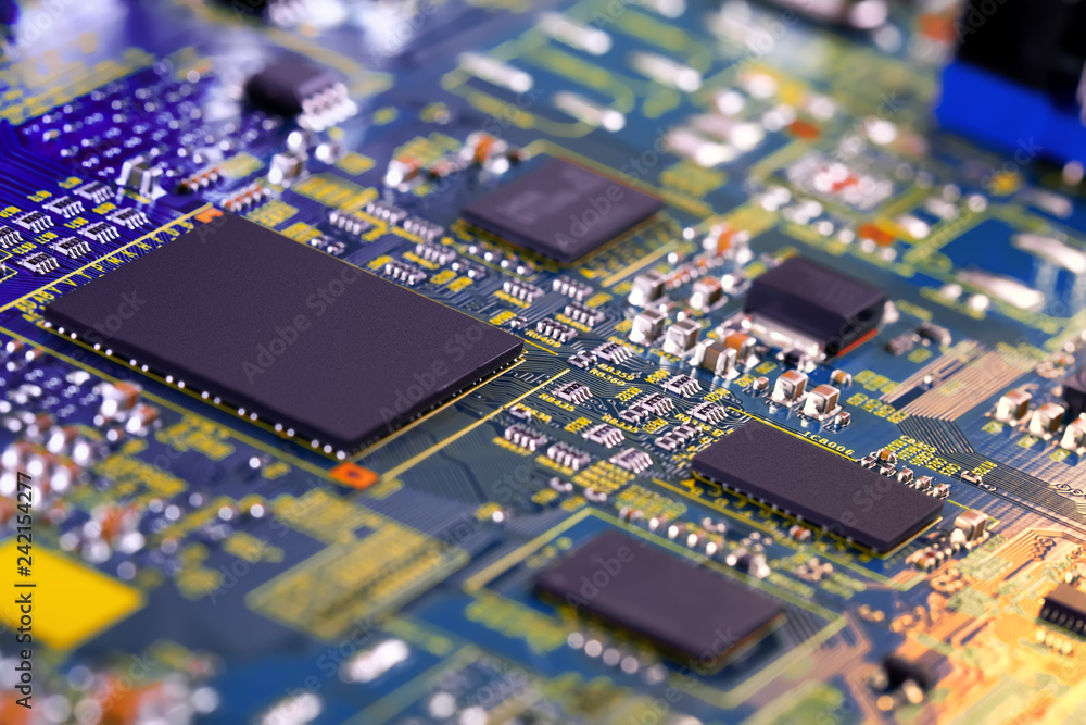 Electronic circuit board close up. Electronic circuit board close up.