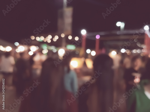 abstract blurred of night market background © sornram