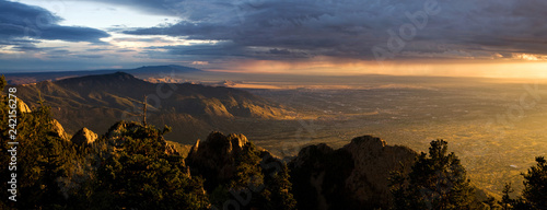Stunning Vista of Albuquerque at Sunset, from the Sandia Peak photo