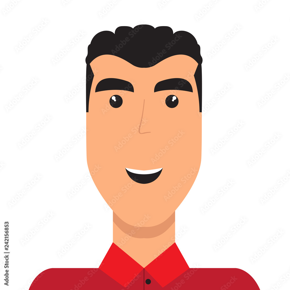Isolated male avatar portrait. Vector illustration design Isolated male avatar portrait. Vector illustration design