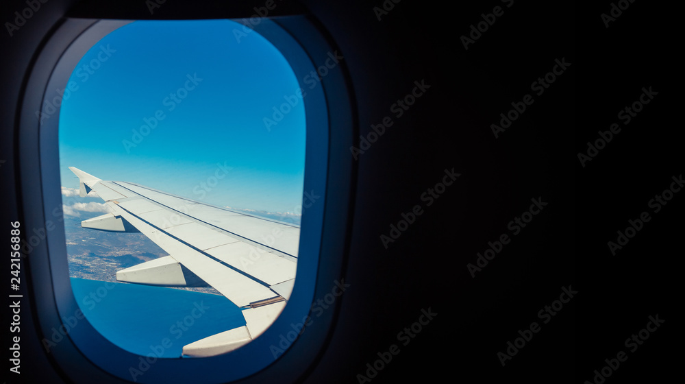 View from the airplane window View from the airplane window