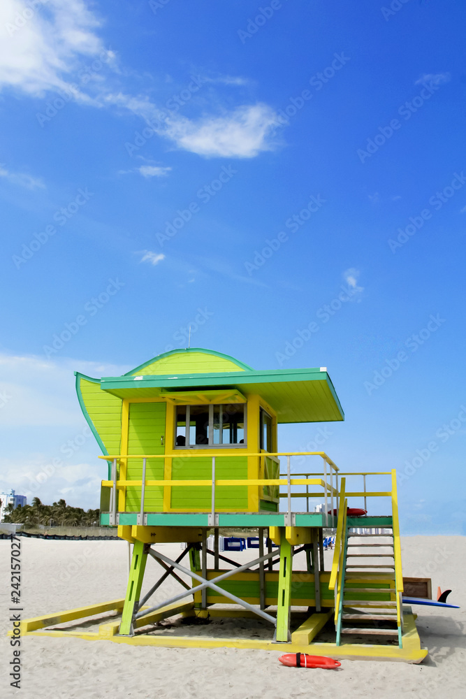 Green Miami Beach Lifeguard Watchtower Green Miami Beach Lifeguard Watchtower