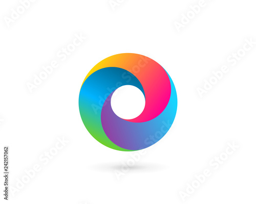 Abstract business logo icon design with letter O
