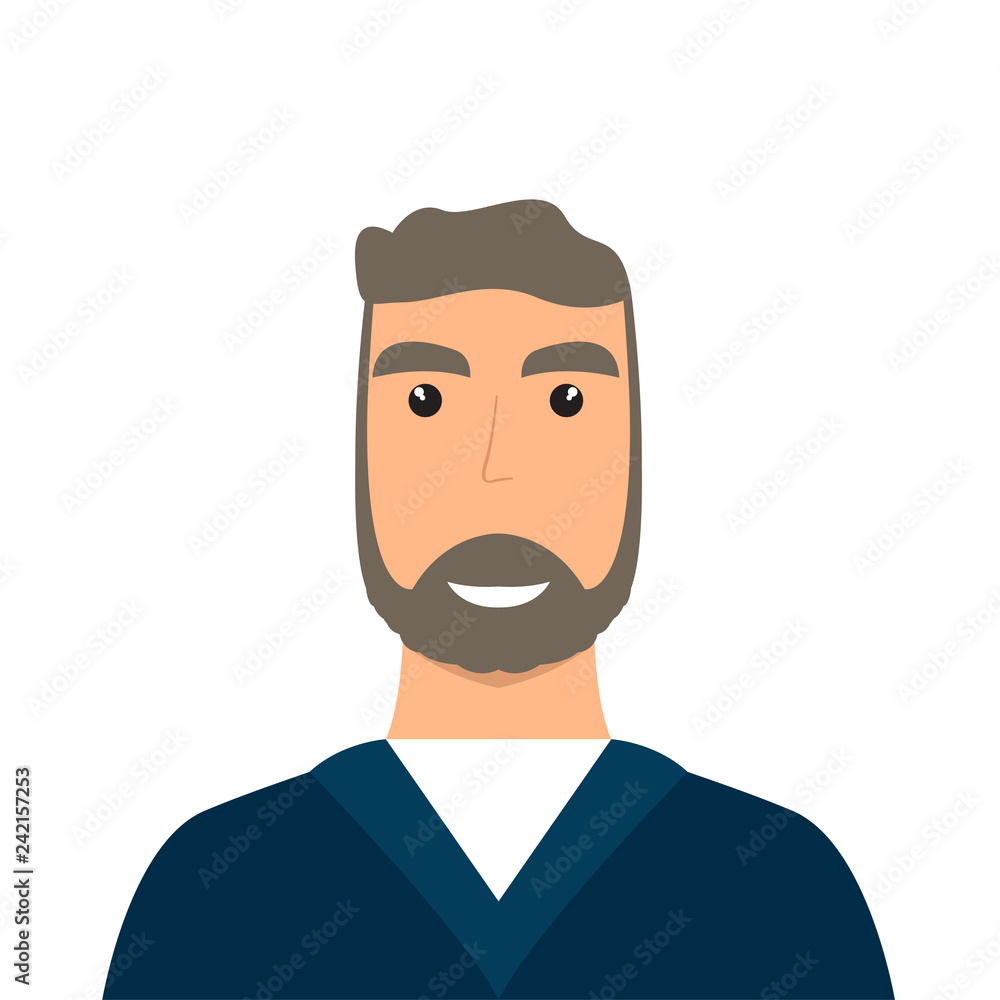 Isolated male avatar portrait. Vector illustration design