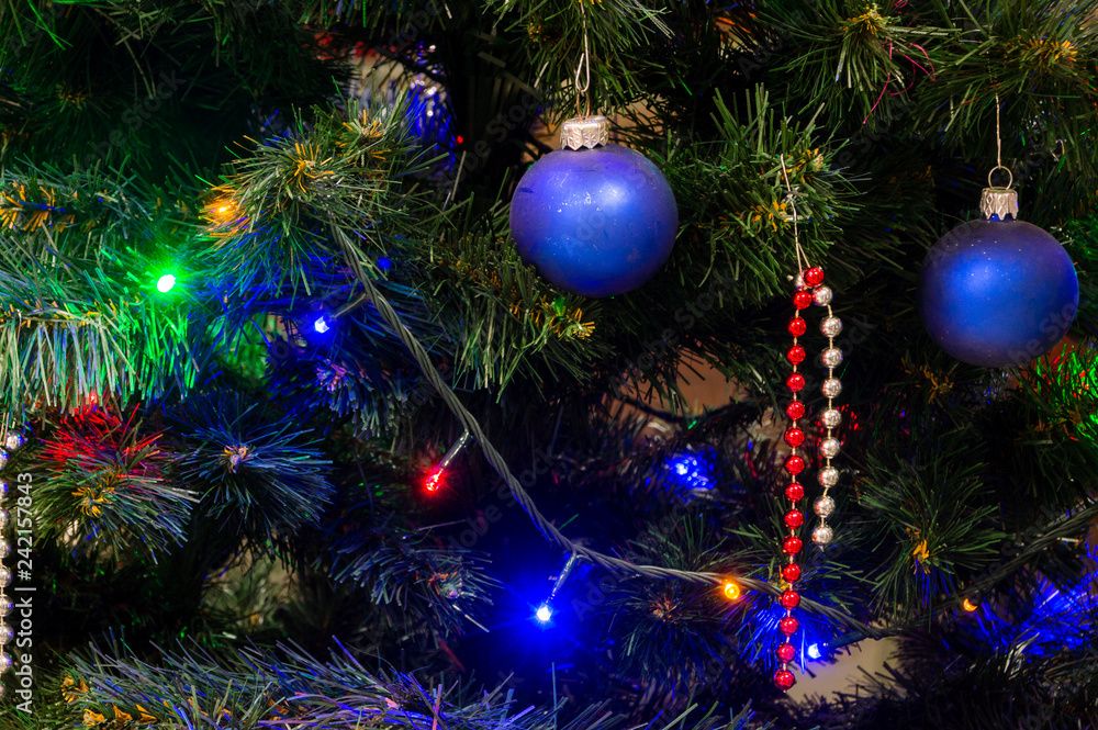 Christmas decoration at christmas tree.
