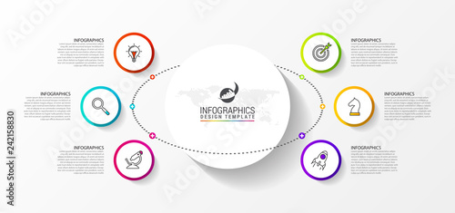 Infographic design template. Creative concept with 6 steps