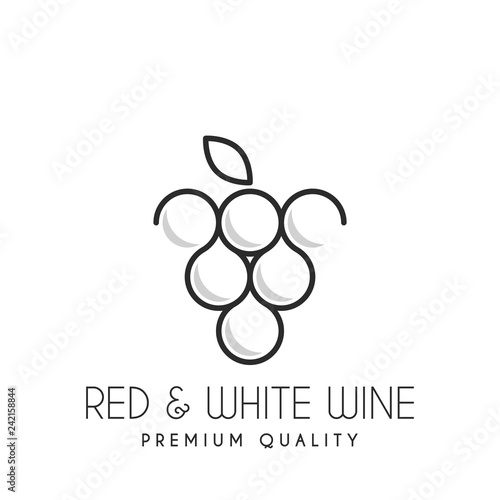 Wine store icon. Emblem isolated on white background