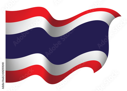 Thailand waving flag. Vector illustration Free Download Thailand waving flag. Vector illustration - GFXLoad