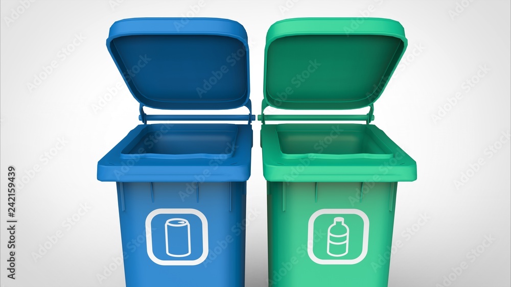 缶とペットボトル用ゴミ箱 オープン Stock イラスト Adobe Stock