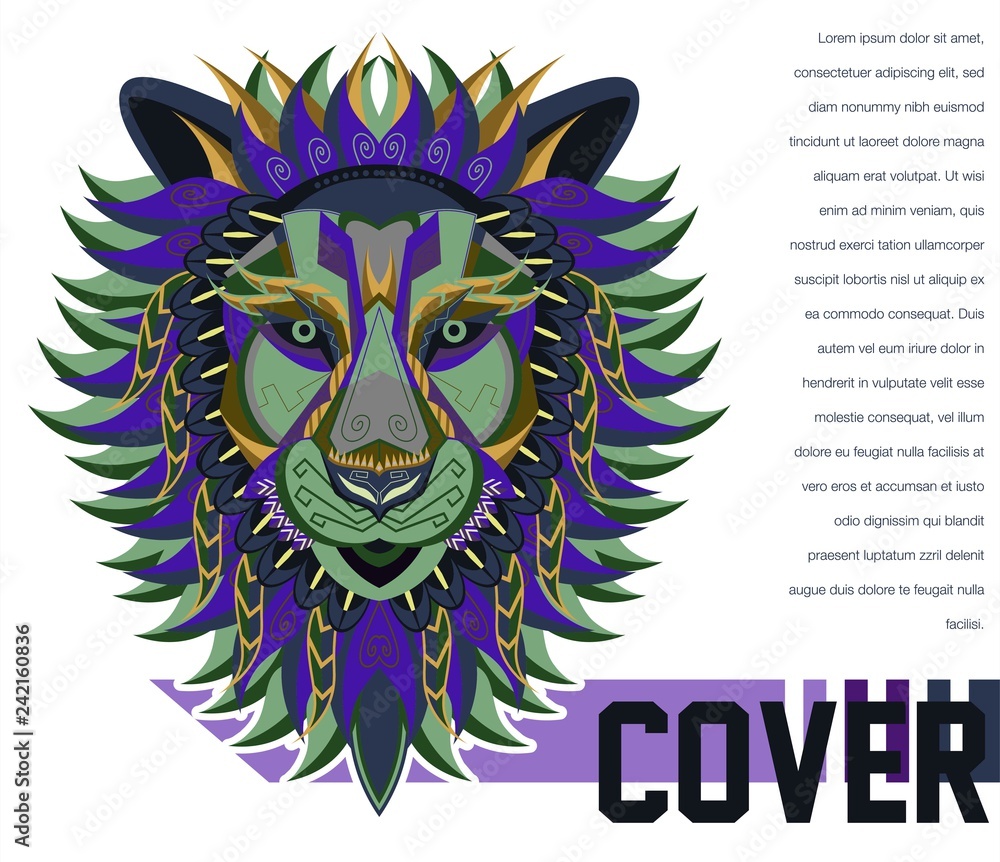 Obraz premium Original vector illustration of a Lion