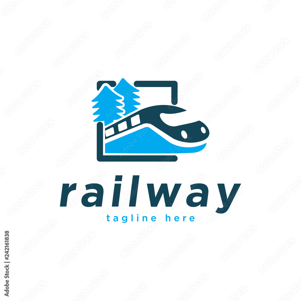 Train railway logo design inspiration