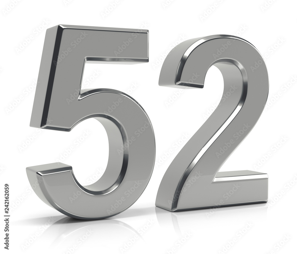 Number 52 Stock Illustration Adobe Stock