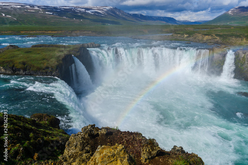 View of the Godafoss waterfall