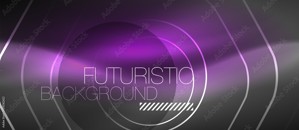 Black and glowing color lines neon design, magin techno template background Black and glowing color lines neon design, magin techno template background