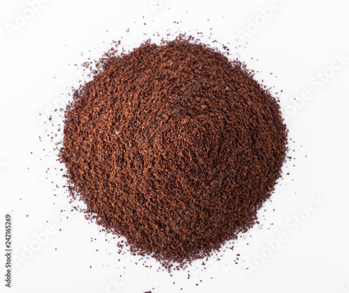 Ground coffee beans