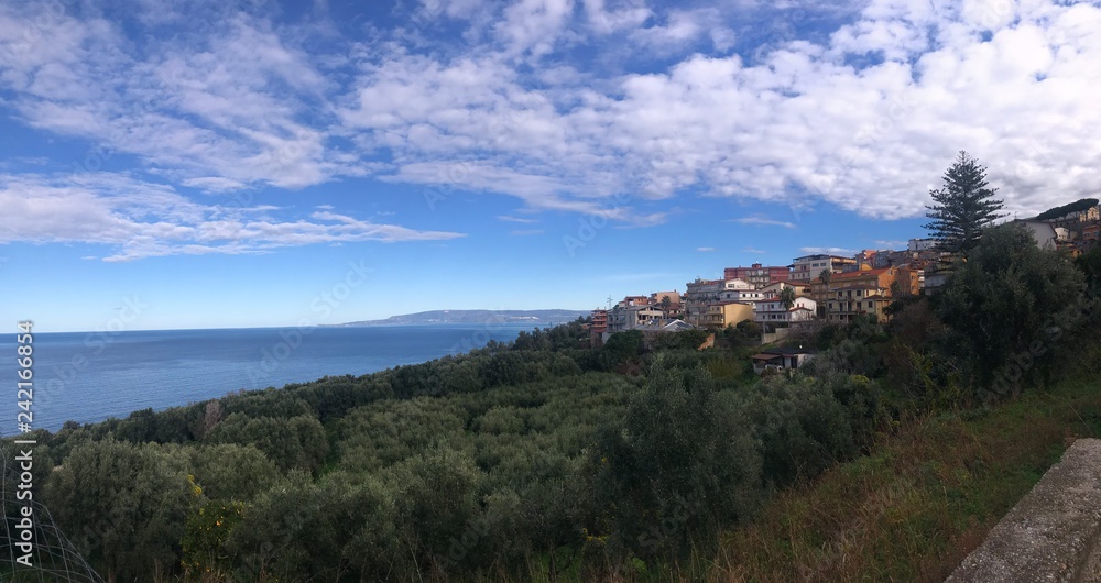 Landscape of a small village in Italy