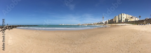 Wide sandy beach in Spain