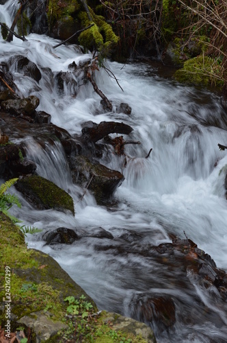 Small stream falling next to Multnomah falls  Oregon