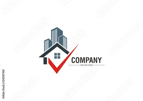 Real estate logo with right icon