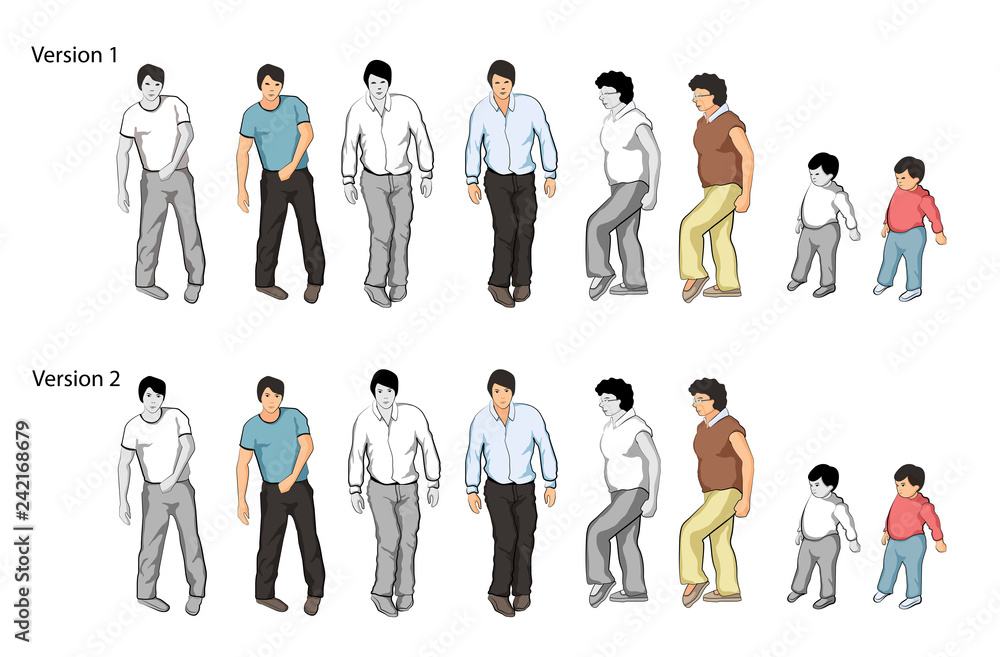 characters vector man woman and child characters vector man woman and child