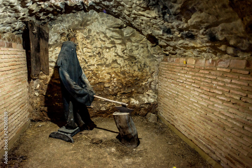 Cuadro en lienzo verdugo en el castillo de niebla en Huelva Andalucía