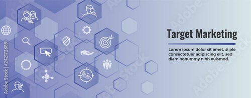 Target Marketing Icon Set and Web Header Banner